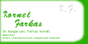 kornel farkas business card