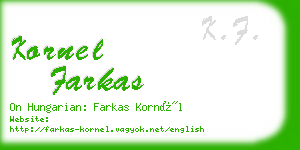 kornel farkas business card